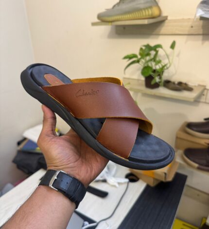 Grain Leather Light Weight Slipper