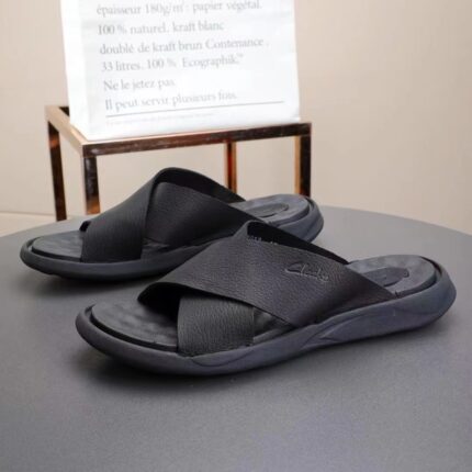 Grain Leather Light Weight Slipper
